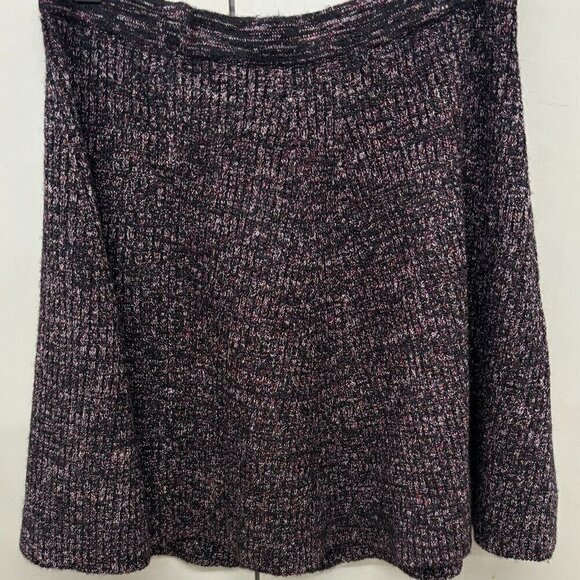 Adrienne Vittadini Mini Skirt Womens Large A Line Flowy Wool Blend Size L - Picture 2 of 6